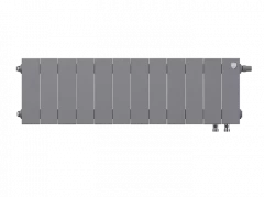 Биметаллический радиатор отопления Royal Thermo PianoForte 200 12 секций Silver Satin VDR