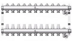 Коллектор для отопления Wester 1"-3/4 в сборе на 10 выходов с 2 заглушками