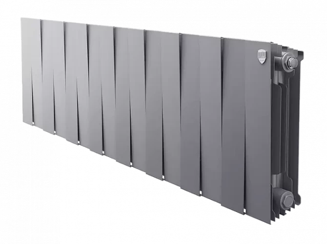 Биметаллический радиатор отопления Royal Thermo PianoForte 300 16 секций Silver Satin