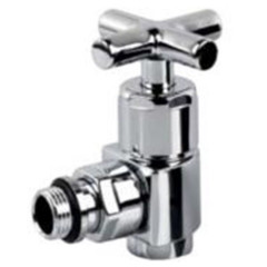 Ручной регулировки вентиль Royal Thermo угловой, хром, ручка крестовина 1/2