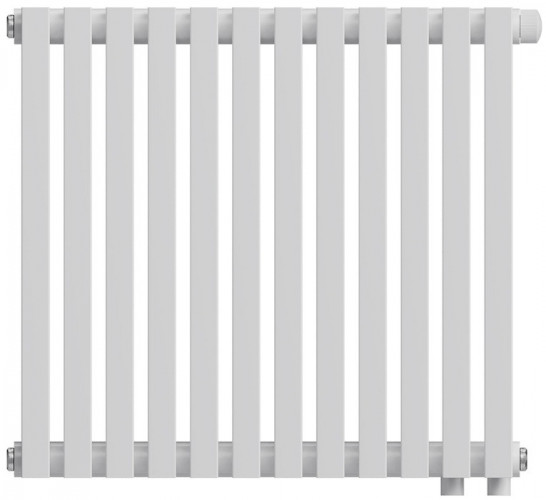 Стальной трубчатый радиатор 2-колончатый Royal Thermo Shift Q30 VC2050 - 12 секц. RAL9016, нижнее 1/2